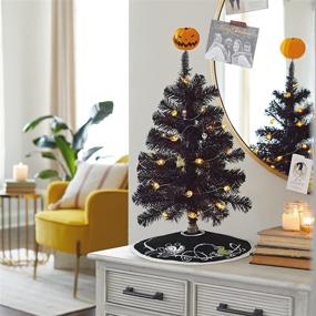 img 1 attached to Hallmark Keepsake 18-Inch Mini Black Christmas Tree, Tabletop Halloween Decor, Miniature