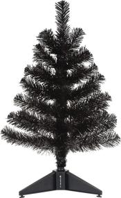 img 3 attached to Hallmark Keepsake 18-Inch Mini Black Christmas Tree, Tabletop Halloween Decor, Miniature