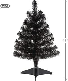 img 2 attached to Hallmark Keepsake 18-Inch Mini Black Christmas Tree, Tabletop Halloween Decor, Miniature