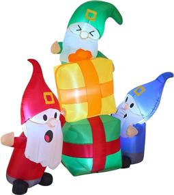 img 3 attached to 🎅 Joiedomi 6 FT Inflatable Gnome Stacking Gifts with LED Lights - Perfect Christmas Party Decor for Indoors, Outdoors, Yard, Garden, Lawn