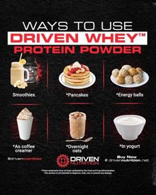 img 1 attached to Запущенный сывороточный протеин Driven WHEY - Зеленое питание: Порошок высокого качества с превосходным вкусом. Усиленное содержание 23 г белка, обогащенное ВСАА и пищевыми ферментами (Шоколадный молочный коктейль, 2 фунта)