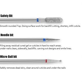 img 1 attached to Cuticle Clean Nail Drill Bits