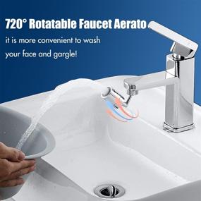img 2 attached to 💧 Universal 720° Rotatable Faucet Aerator with Anti-Splash, Oxygen-Enriched Foam, and 2 Water Outlet Modes - Includes 4-Layer Mesh Sink Filter for Bathroom and Kitchen (1pcs)