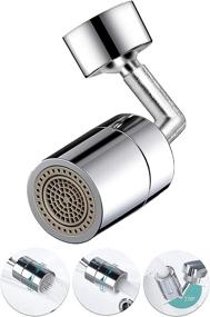 img 4 attached to 💧 Universal 720° Rotatable Faucet Aerator with Anti-Splash, Oxygen-Enriched Foam, and 2 Water Outlet Modes - Includes 4-Layer Mesh Sink Filter for Bathroom and Kitchen (1pcs)