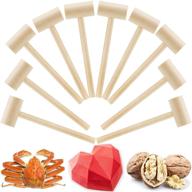 🦀 10-piece wooden crab mallet set: seafood shellfish chocolate crackers, multi-purpose wood hammer for breakable chocolate, shelled seafood, jewelry & leather crafts logo