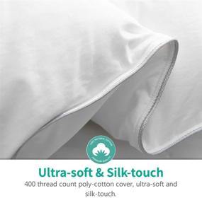 img 2 attached to 🛌 APSMILE King Size Goose Down Comforter - Hotel Collection Duvet Insert for All Seasons, Ultra-Soft 750 Fill-Power, Luxurious 54 Oz Fluffy Medium Warmth, Solid White (106x90)