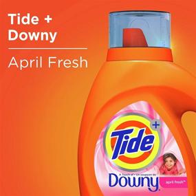 img 1 attached to 🌸 Tide Plus A Hint of Downy Liquid Laundry Detergent, April Fresh Scent, 46 fl oz, 29 Loads