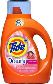 img 4 attached to 🌸 Tide Plus A Hint of Downy Liquid Laundry Detergent, April Fresh Scent, 46 fl oz, 29 Loads