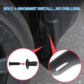 img 1 attached to 🚗 Carwiner Mud Flaps Splash Guards for Tesla Model Y - No Drilling, Fender Mud Guard Accessories (Set of 4)