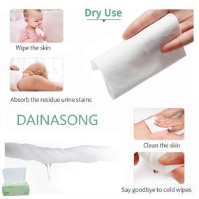 img 1 attached to 👶 Baby Child Dry Wipe Soft Dry Cotton Wipes 3 Packs 300 Count: Gentle Disposable Cleansing Cloths for Sensitive Skin, Ideal for Baby Care, Incontinence, and Makeup Removal