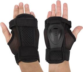 img 3 attached to Andux Protection Gauntlets Adjustable Skateboard Sports & Fitness