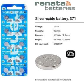 img 4 attached to 🔋 Renata 371 SR920SW: High-Performance Zero Mercury Electronic Batteries - Pack of 2
