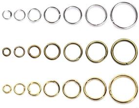 img 2 attached to Premium Stainless Steel Closed Open Jump Rings Connecters Set 🔗 - 1 Box Assorted Sizes (1450PCS) for DIY Jewelry Making (Silver)