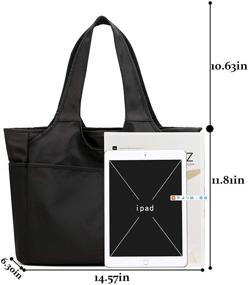 img 2 attached to Wxnow Women's Waterproof Nylon Tote Bag - Multi-purpose Handbag, Purse, and Shoulder Shopping Bag