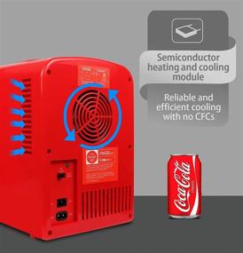 img 2 attached to 🥤 Coca-Cola Classic Portable Mini Fridge Cooler/Warmer – Ideal for Home, Dorm, Car, Cosmetics, ETL Listed