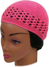 img 1 attached to 🧶 SSK Knit Kufi Hat - Shoe String King Koopy Cap - Crochet Beanie