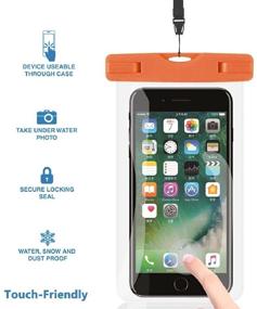 img 1 attached to 📱 Ultimate Waterproof Mobile Phone Bags: Comfort Valley PVC IPX8 Drying Bags for iPhone 12/11 Pro Max/XS/XR/Galaxy S20+/S10/Note20 Plus (6.9 inches) - Orange