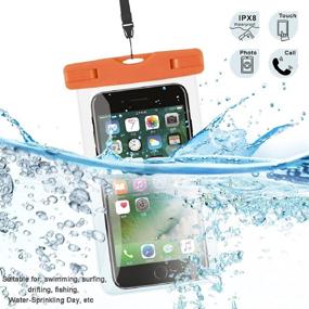 img 3 attached to 📱 Ultimate Waterproof Mobile Phone Bags: Comfort Valley PVC IPX8 Drying Bags for iPhone 12/11 Pro Max/XS/XR/Galaxy S20+/S10/Note20 Plus (6.9 inches) - Orange