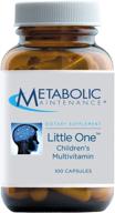 🍎 metabolic maintenance little one - children's multivitamin with iron, kids 6-12 yrs - enhanced b vitamins, essential minerals + vitamin d for strong immunity + healthy bones (100 small sized capsules). logo