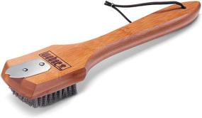 img 2 attached to Weber 6463 12-Inch Bamboo Grill Brush for 🍖 Superior Cleaning and Long-Lasting Use, in Elegant Brown Shade