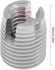 img 2 attached to 🔩Набор из 20 вставных гайок из нержавеющей стали M3 x 6 мм для ремонта резьбы методом винтовой резьбы - Резьбовые вставки для ремонта