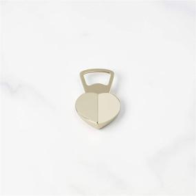 img 1 attached to 🍾 Metallic Kate Spade Park Circle Heart Bottle Opener, Lightweight 0.35 LB