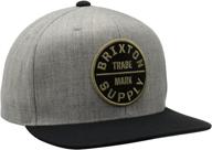 🧢 brixton men's oath iii snapback hat - medium profile adjustable (seo) logo