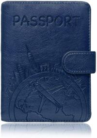 img 4 attached to Кожаный дорожный кошелек с обложкой для паспорта