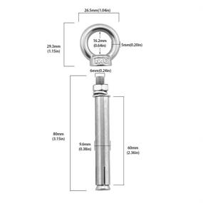 img 2 attached to 🔩 Stainless Steel Lifting Anchors Fasteners with Expansion Capability