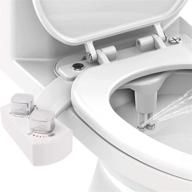 🚽 premium non-electric bidet toilet seat attachment with self-cleaning dual nozzle, adjustable water pressure switch - hygienic fresh water spray and mechanical sprayer for toilet logo