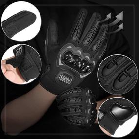 img 3 attached to COFIT Full Finger Touchscreen Motorcycle Gloves for Men and Women - Black, Ideal for BMX ATV MTB Riding, Road Racing, Cycling, Climbing, Motocross