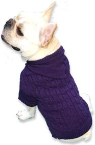 img 1 attached to Classic Cable Dog Sweater Hoodie with Warm 🐶 Lining for Cold Weather - Enhanced Comfort and Extra Warmth