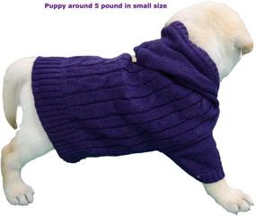 img 2 attached to Classic Cable Dog Sweater Hoodie with Warm 🐶 Lining for Cold Weather - Enhanced Comfort and Extra Warmth