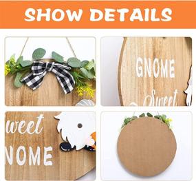 img 3 attached to 🏡 Gnome Sweet Gnome: Interchangeable Welcome Sign for Farmhouse Porch, Christmas, and Halloween Decor