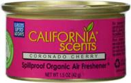 🍒 california scents spillproof organic air fresheners - coronado cherry, 1.5 oz can logo