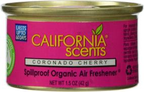 img 4 attached to 🍒 California Scents Spillproof Organic Air Fresheners - Coronado Cherry, 1.5 oz Can