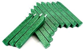 img 3 attached to Mornajina Metallic Green Sealing Wax Sticks - Vintage Wax Seal Kit for Postage Letters, Wedding Invitations, and Stamp Sealing