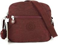 stylish and functional: kipling keefe crossbody brown tonal women's handbags & wallets logo
