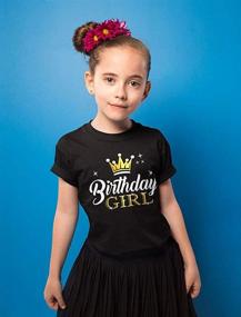 img 2 attached to 👸 Adorable Birthday Girl Shirt: Perfect Party Outfit with Princess Crown - Girls Fitted T-Shirt