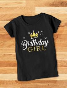img 1 attached to 👸 Adorable Birthday Girl Shirt: Perfect Party Outfit with Princess Crown - Girls Fitted T-Shirt