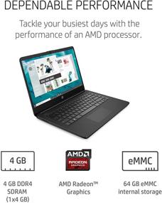 img 2 attached to 💻 HP 14 2020 Laptop: AMD 3020e, 4GB RAM, 64GB eMMC, 14" Touchscreen, Windows 10 S Mode, Long Battery Life, Microsoft 365