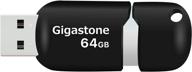 💾 gigastone v10 64gb usb2.0 flash drive - high capacity thumb drive with capless retractable design logo