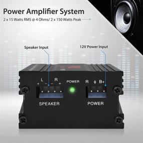 img 2 attached to 🔊 Dual Channel Mini Portable Stereo Receiver Box - 300W Rack Mount Audio Speaker Power Amplifier System with 3.5mm Input - Enhance Your Home Entertainment System with Amplified Sound - Pyle PLMPA35