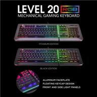 thermaltake level 20 rgb mechanical gaming keyboard cherry mx speed silver, 16.8 million color rgb, alexa voice control & razer chroma sync compatible, kb-lvt-ssbrus-01 logo