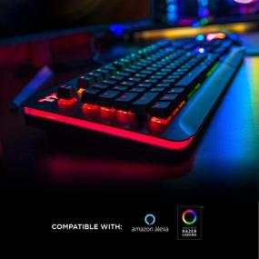 img 1 attached to Thermaltake Level 20 RGB Mechanical Gaming Keyboard Cherry MX Speed Silver, 16.8 Million Color RGB, Alexa Voice Control & Razer Chroma Sync Compatible, KB-LVT-SSBRUS-01