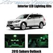 xtremevision interior led for subaru outback 2015 (12 pieces) green interior led kit installation tool logo