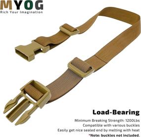 img 1 attached to 🎒 GM CLIMBING 1 inch Nylon Webbing Flat Mil-Specs MIL-W-17337, 1200lbs Strength for Tactical Gear, Backpack Straps, Loops, Slings, PALS MOLLE Webbing Adapter, 30 Feet / 10 Yards Length