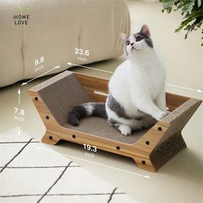 img 1 attached to IHOMELOVE Cat Scratching Cardboard: Double Sided Cat Scratcher Pad for Grinding Claws and Protecting Furniture