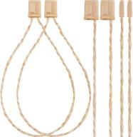 🔒 1000-pack 7-inch hemp twine hang tag fasteners with snap locks and pin security loop logo