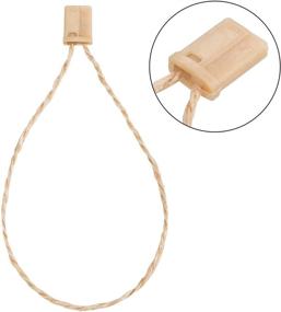 img 2 attached to 🔒 1000-Pack 7-Inch Hemp Twine Hang Tag Fasteners with Snap Locks and Pin Security Loop